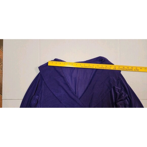 Lily by Firmiana Womens Purple Tunic Top Long Sleeve Size 4X Plus Pretty Vintage - Picture 5 of 9